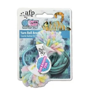 All For Paws Knotty Habit Yarn Roll Around Cat Toy Yarn Roll