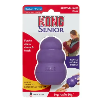 Kong Durable Natural Rubber Sênior Dog Toy Medium