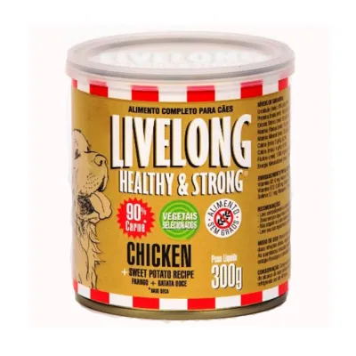Lata Cão Livelong Frango 300 G