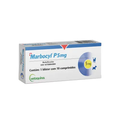 Antibiótico Marbocyl P 5mg 10 Comprimidos