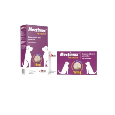 Antiparasitário Mectimax Para Cães 12 Mg 4 Comprimidos