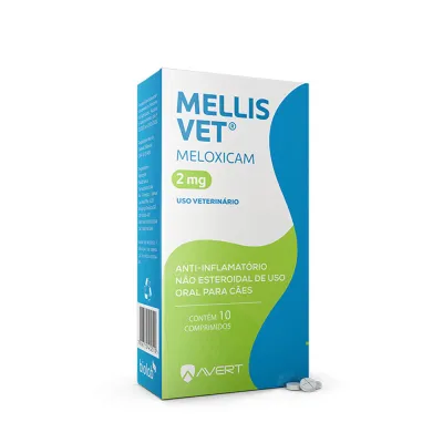 Mellis Vet 2mg Anti-Inflamatório Para Cães 10 Comprimidos