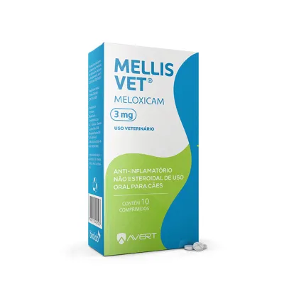 Mellis Vet 3mg Anti-Inflamatório Para Cães 10 Comprimidos