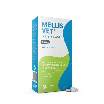 Mellis Vet 4mg Anti-Inflamatório Para Cães 10 Comprimidos