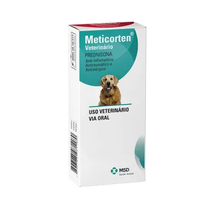 Meticorten 20mg Prednisona Para Cães 10 Comprimidos