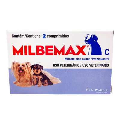 Milbemax Cães Até 5 Kg Com 2 Comprimidos