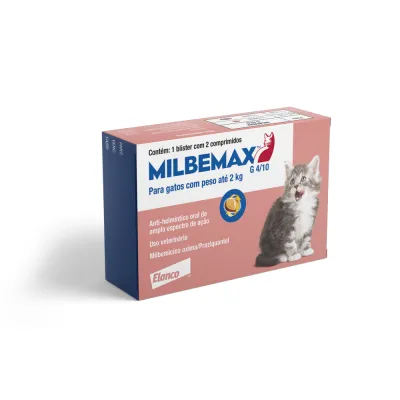 Milbemax Gatos Ate 2kg 4/10mg
