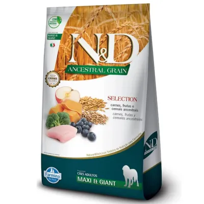 Ração N&D Ancestral Grain Selection Cães Adultos Raças Grandes E Gigantes 15kg