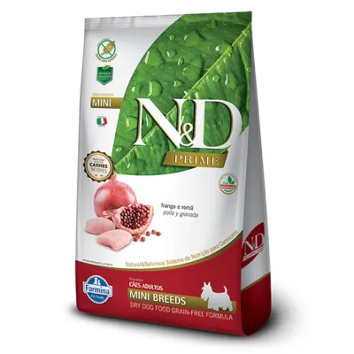Ração N&D Prime Cães Adultos Mini Frango E Romã 800g