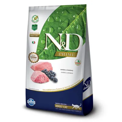 Ração N&D Prime Gatos Adultos Cordeiro E Blueberry 400g
