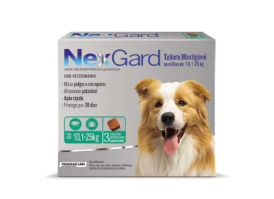 Nexgard Para Cães De 10,1 A 25 Kg - 3 Tabletes
