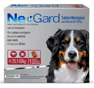 Nexgard Para Cães De 25,1 A 50 Kg - 3 Unidades