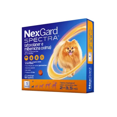 Nexgard Spectra Antipulgas E Vermífugo Cães 2a 3,5kg - 1 Tablete