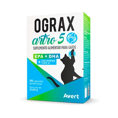 Ograx Artro 5 Para Gatos Avert - 30 Cpsulas