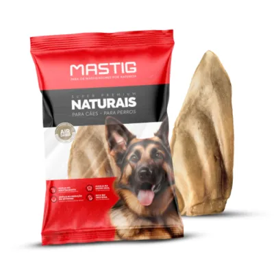 Mastigável Orelha Bovina Natural 1 Unidades