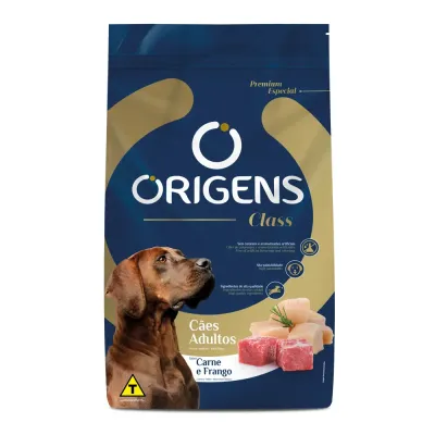 Ração Origens Class Para Cães Adultos Sabor Carne E Frango 15kg