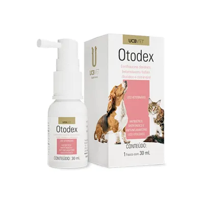 Antibiótico Para Cães E Gatos Otodex Ucb Vet 30 Ml