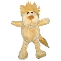 Patchwork Pet Mini Wild Lion 6-Inch Squeak Toy For Dogs On Cardstock