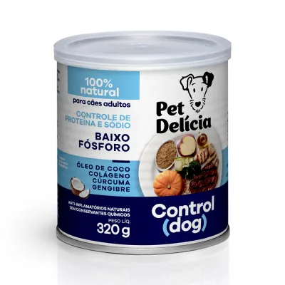 Ração Úmida Natural Pet Delícia Control Dog Baixo Fósforo Para Cães Adultos 320 G
