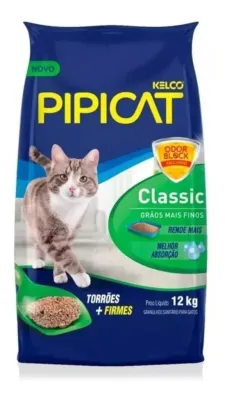 Areia Pipicat Classic Para Gatos 12 Kg