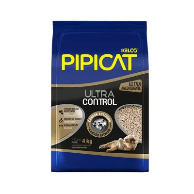 Areia Higiênica Granulado Sanitário para Gatos Pipicat Ultra Control 4kg