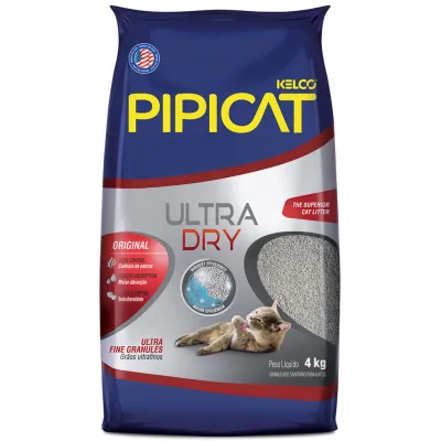 Areia Pipicat Ultra Dry Para Gatos 4 Kg
