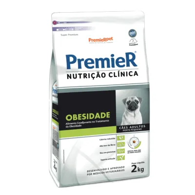 Ração Premier Nutrição Clínica Obesidade Cães Adultos Pequeno Porte 2kg