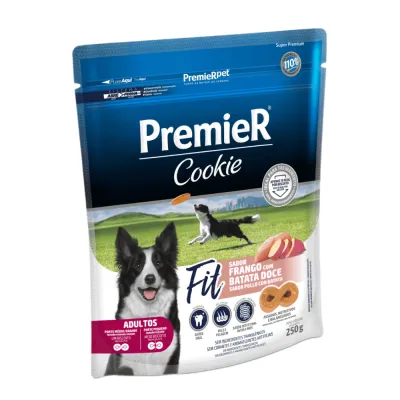 Cookie Premier Fit Cães Adultos Frango Com Batata Doce 250g