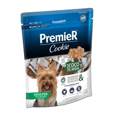Cookie Premier Cães Adultos Porte Pequeno Coco E Aveia 250g