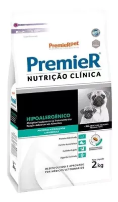Ração Premier Nutrição Clínica Cães Hipoalergênico Raças Pequenas Sabor Mandioca 2kg