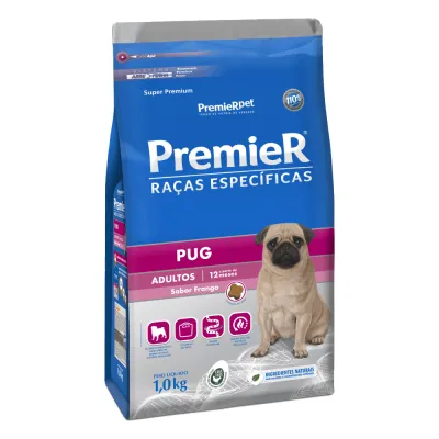 Ração Premier Raças Específicas Pug Adultos Frango 1kg