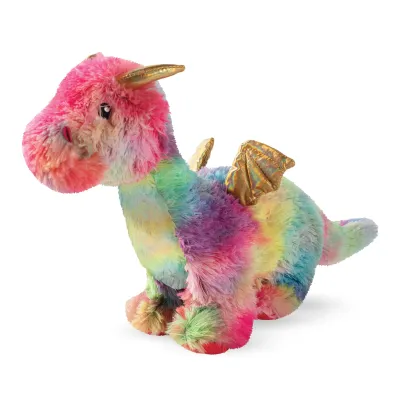 Petshop By Fringe Studio Rainbow Dragon Plush Dog Toy, Medium