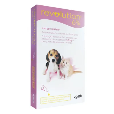 Antipulgas Revolution 6% Para Cães E Gatos  Até 2,5kg