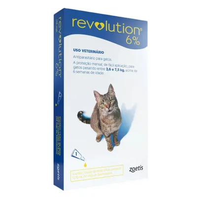 Antipulgas Revolution 6% Para Gatos De A 1 Tubo
