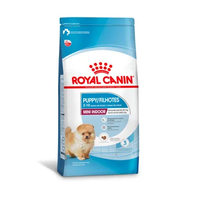 Ração Royal Canin Mini Indoor Cães Filhotes 1 Kg