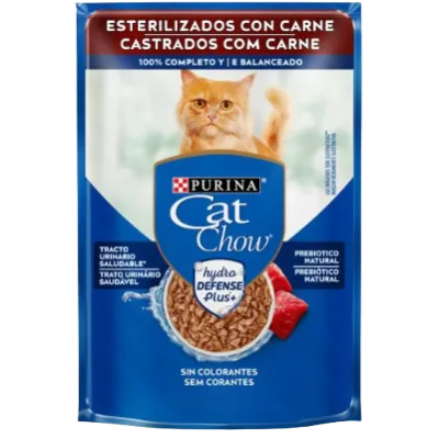 Ração Úmida Cat Chow Castrados Carne 85g