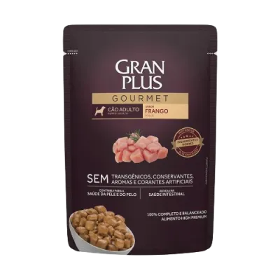 Ração Úmida Granplus Gourmet Cães Adultos Frango 100g