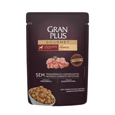 Ração Úmida Granplus Gourmet Cães Filhotes Frango 100g