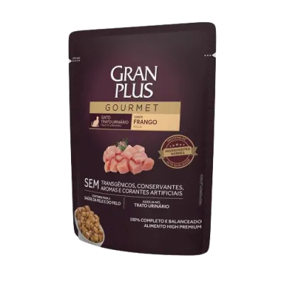 Gran Plus Sachê Gourmet Gatos Adulto Trato Urinário Frango 85g