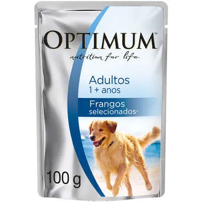 Ração Úmida Optimum Sachê Cães Adultos Frango 100g