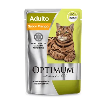 Ração Úmida Optimum Sachê Gatos Adultos Frango 85g