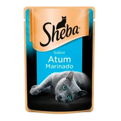 Ração Úmida Sheba Gatos Adultos Sachê Atum Marinado 85g