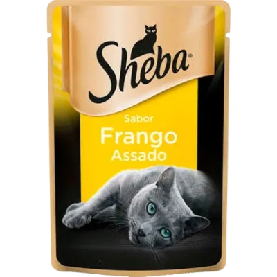 Ração Úmida Sheba Gatos Adultos Sachê Frango Assado 85g