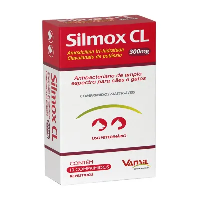 Silmox Cl 300mg Antibiótico Vansil 10 Comprimidos