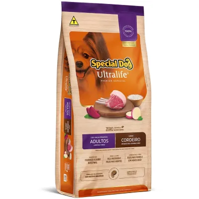 Ração Special Dog Ultralife Cães Adultos Raças Pequenas Sabor Cordeiro & Arroz 3kg