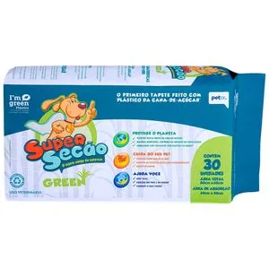 Tapete Higinico Ces Super Seco Green Petix com 30 Unidades