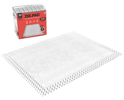 Tapete Higiênico Zee.Pad Para Cães Com 30 Unidades Brancas Zee.Dog