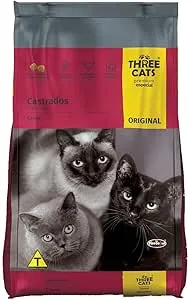 Ração Three Cats Original Para Gatos Adultos Castrados  Sabor Carne 1kg