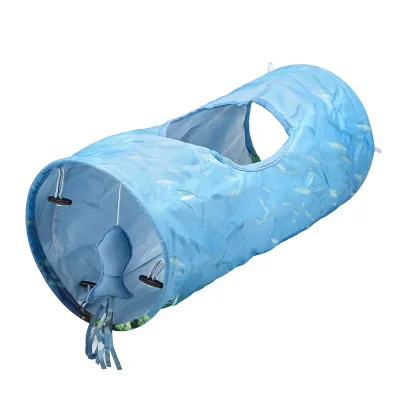 Brinquedo Túnel Refrescante Para Gatos Chalesco Azul