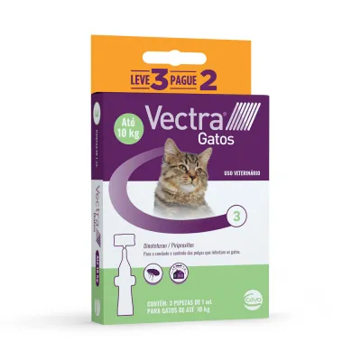 Antipulgas Vectra 1ml Gatos Até Leve 3 Pague 2 Único